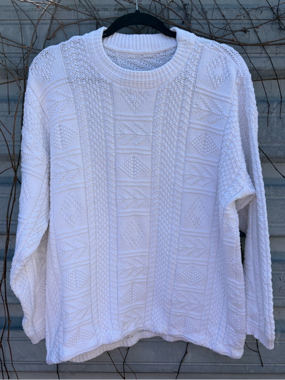 Vintage Textured Knit Sweater